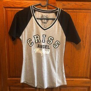 Criss Angel Mindfreak Baseball t shirt Junior Size M